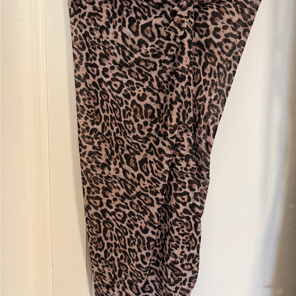House of Harlow 1960 Leopard Print Skirt - Black & Brown